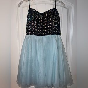 Black and Green Mini Dress